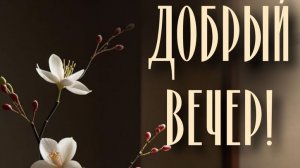 Добрый теплый вечер. Красивая музыкальная открытка.