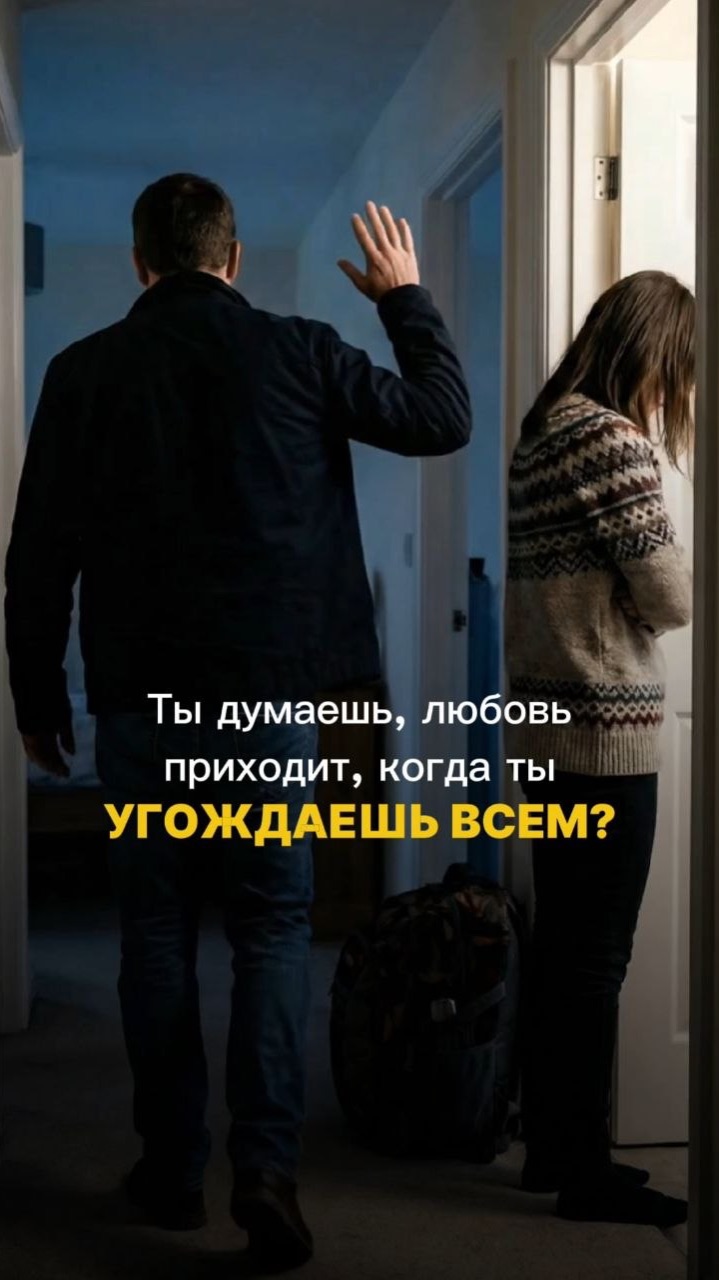 Ты думаешь любовь приходит , когда ты угождаешь всем?