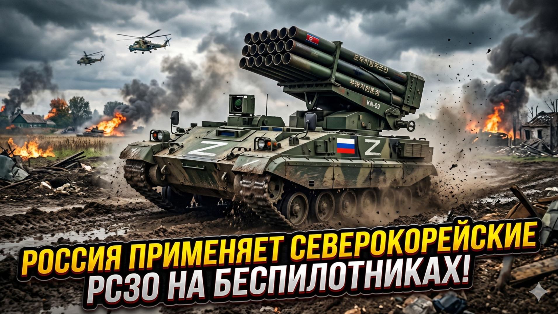 🚨 Срочно! РСЗО из КНДР на беспилотном шасси России - танки обречены