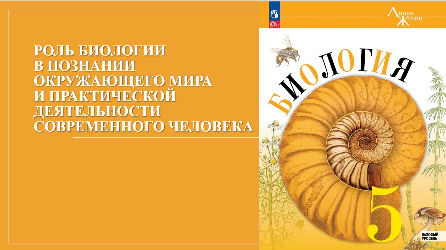 Урок 3. Роль биологии в познании окружающего мира и практической деятельности современного человека