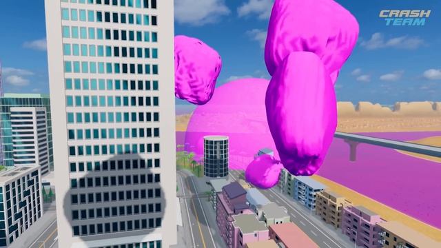 MEGA BUBBLE GUM FLOOD против МАШИН МОЛНИИ МАККУИНА И PIXAR в BeamNG.drive