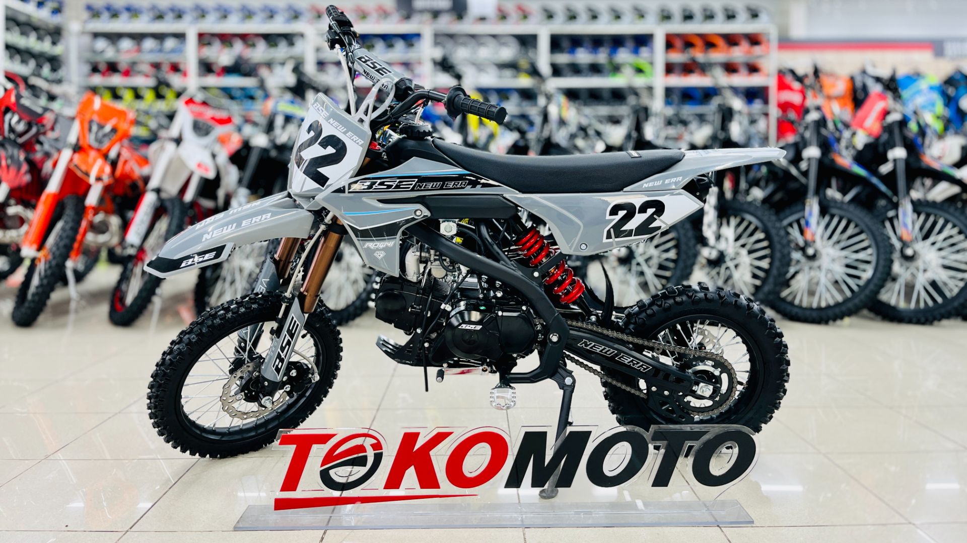 Питбайк BSE NEW ERA 110e 14-12 Grey Reed Полуавтоматическая КПП semi aut