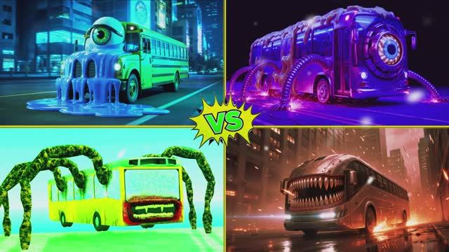 МУЛЬТИКИ ПРО МАШИНКИ 🚌 Автобус Пожиратель против препятствий