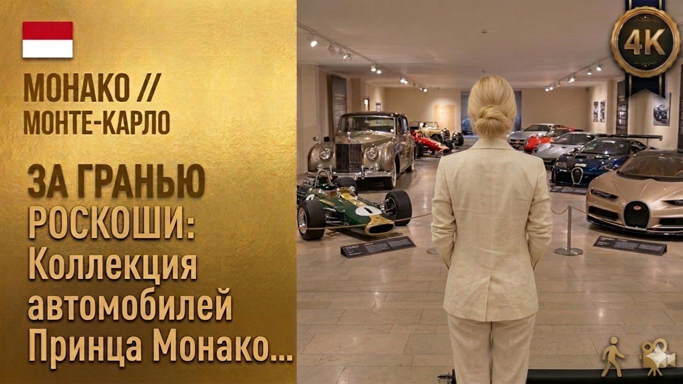 Монако // Частная коллекция Принца // Редчайшие суперкары и исторические авто 4K