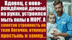 Слушайте до конца. Рассказ из жизни. Вдовец с новорождённой дочкой на руках, устроился мыть полы в