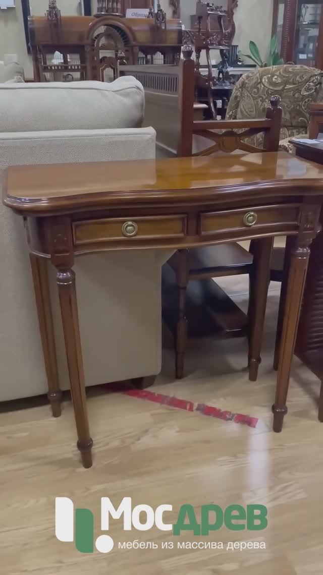 Консоль с 2 ящиками МИГ909 из красного дерева от фабрики Satin Furniture (Индонезия)