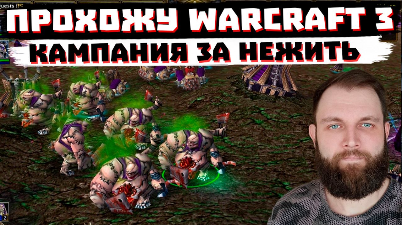 WARCRAFT 3 ЗА НЕЖИТЬ! ПРОХОЖУ КАМПАНИЮ