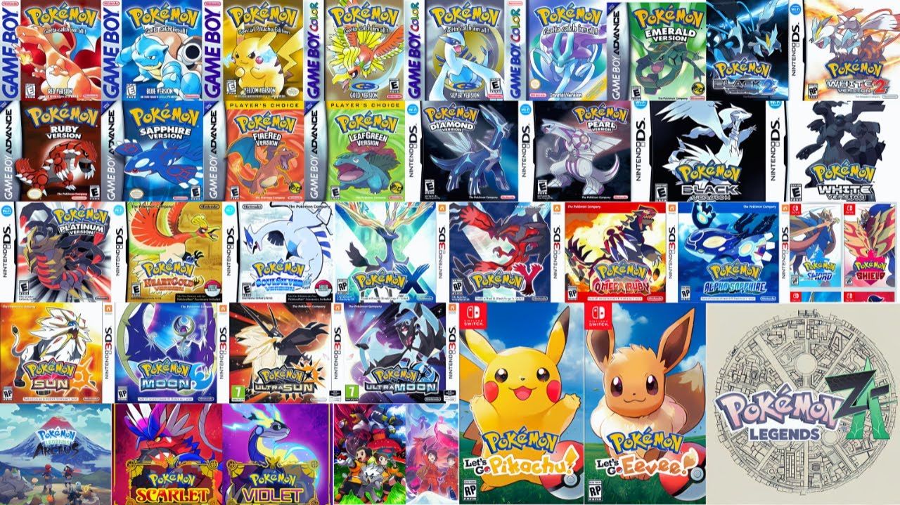 The Evolution of POKEMON Games (1996-2026) 112 GAMES
