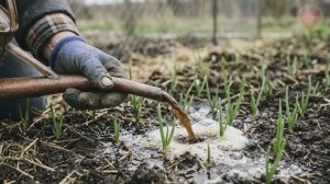 Первая подкормка для чеснока весной для мощных зеленых стрел и крупных головок с кулак!