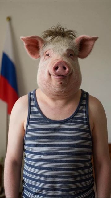 Необычная встреча: человек с свиным лицом #жизнь #юмор #фантастика