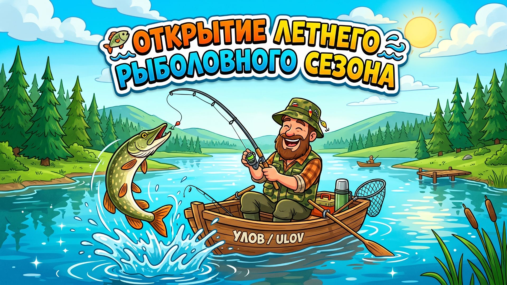 Открытие летнего рыболовного сезона на реке Вятка. Половодье