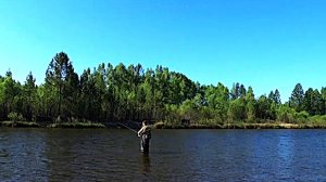 Рыбалка на реке Оленгуй. Ловля ленка.