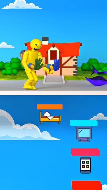 Испытание «Идеальный день»: игрок выбирает школу или игру дома 🧊🏠 Poppy Playtime, глава 5 #gmod