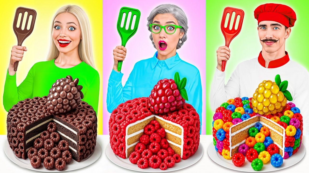 Я против Бабушки Челлендж с Шоколадной Едой  Эпичная Битва с Едой