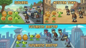 Зомби против растений Plants vs Zombies ПвЗ Растения против Зомби PvZ Fusion Битва прохождение