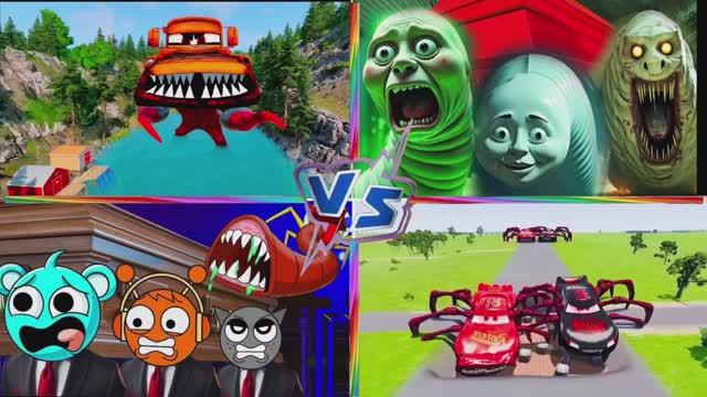 МУЛЬТИКИ ПРО МАШИНКИ Молния Маквин Монстр и Траки 🏎️ КРУТЫЕ ТАЧКИ МОНСТРЫ