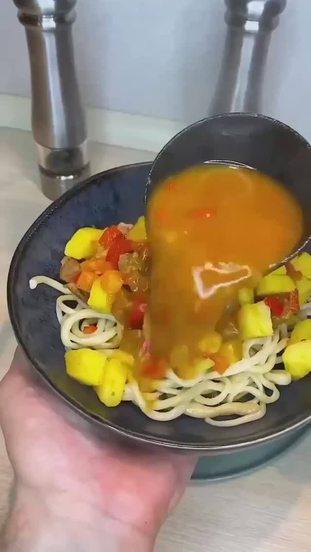 ⛰ Домашний Лагман с говядиной.