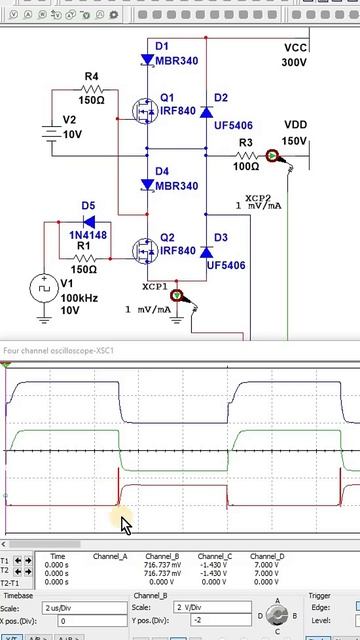 Автоуправление верхним ключом в схеме с оппозитным транзистором.