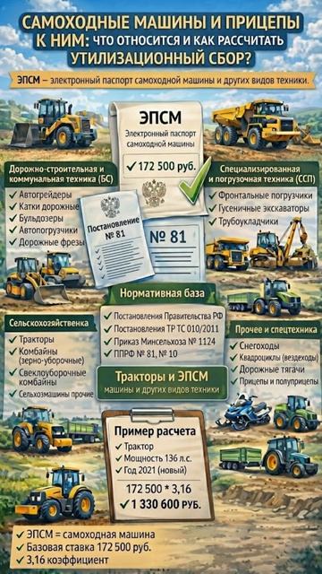  Новая статья на сайте - утилизационный сбор на самоходную технику в 2026 году.