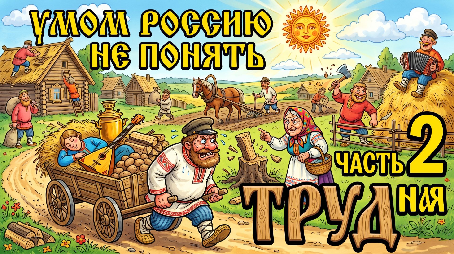 Русские пословицы и поговорки в песне. Часть 2 - про труд и лень: Весёлая песня