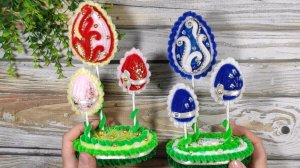 Красивая ПАСХАЛЬНАЯ поделка из синельной проволоки своими руками.