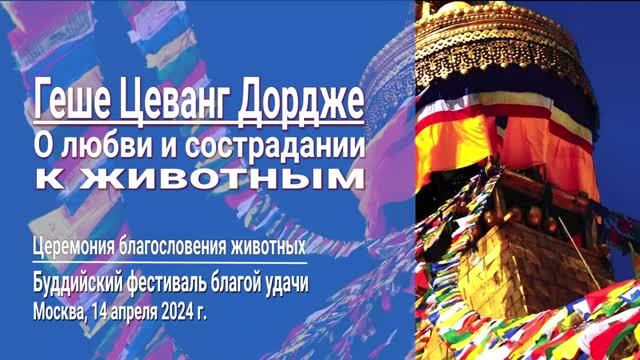 Геше Цеванг Дордже. О любви и сострадании к животным