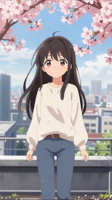 Весеннее пробуждение: мечты под сакурой #аниме #сакура #весна