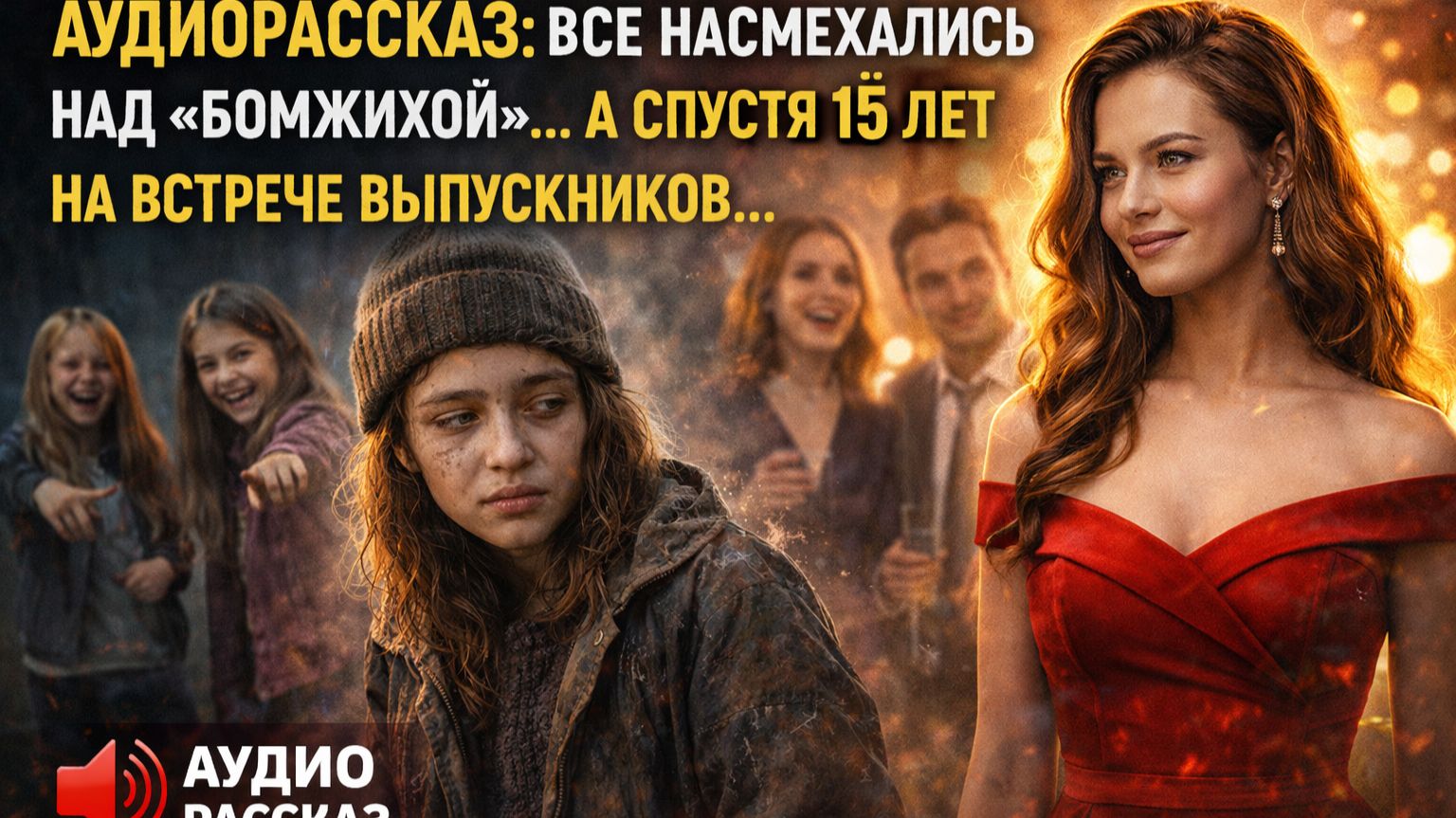 Аудиорассказ: Все смеялись над бомжихой но встреча выпускников всё изменила