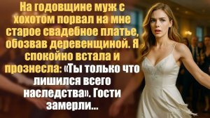 Истории из жизни. Слушать истории.  На годовщине муж с хохотом порвал на мне старое свадебное платье