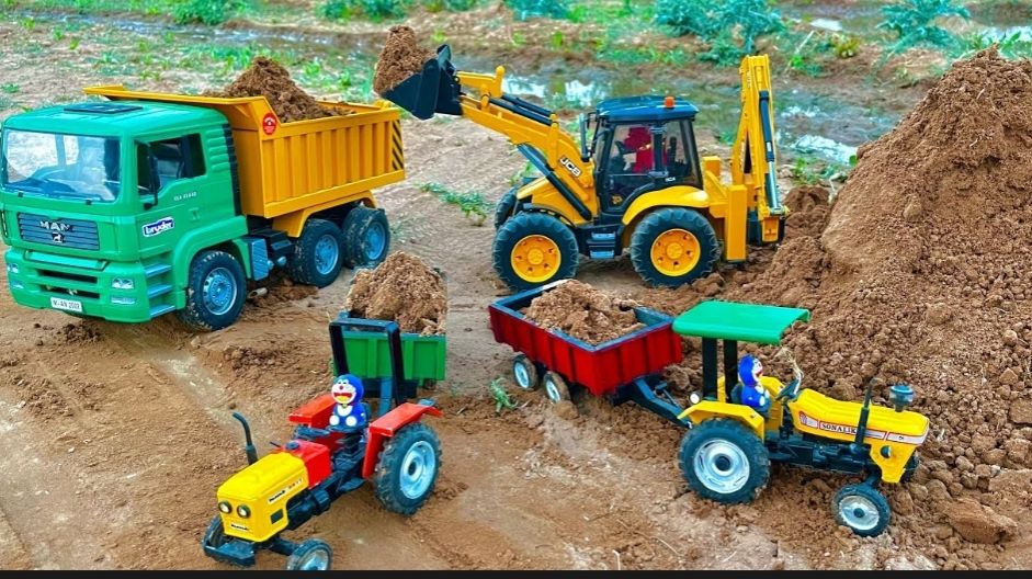 Видео про машинки_Игрушки_Игры_грушкиАвария на дороге! Машинки,Трактор и самосвал чинят дорогу