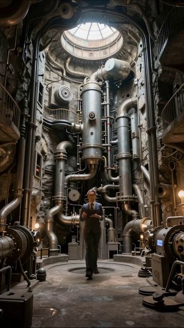 Загадка механического зала интерьер механизмы технологии