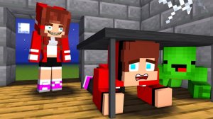 Джей Джей и Майки столкнулись с СУМАСШЕДШЕЙ девушкой Джей Джей - Анимация для Майнкрафта