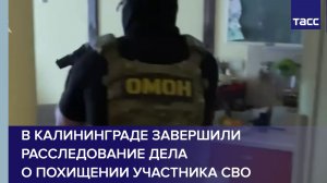 В Калининграде завершили расследование дела о похищении участника СВО