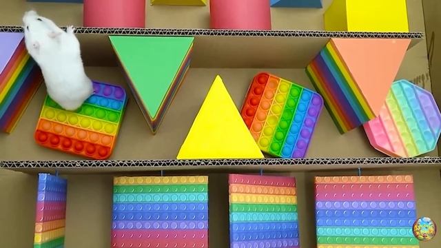 Хомячок убегает из конфетного лабиринта с детенышем акулы-хомячка-лабиринта! часть 5
