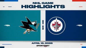 NHL Highlights ｜ Sharks vs. Jets - April 16, 2026