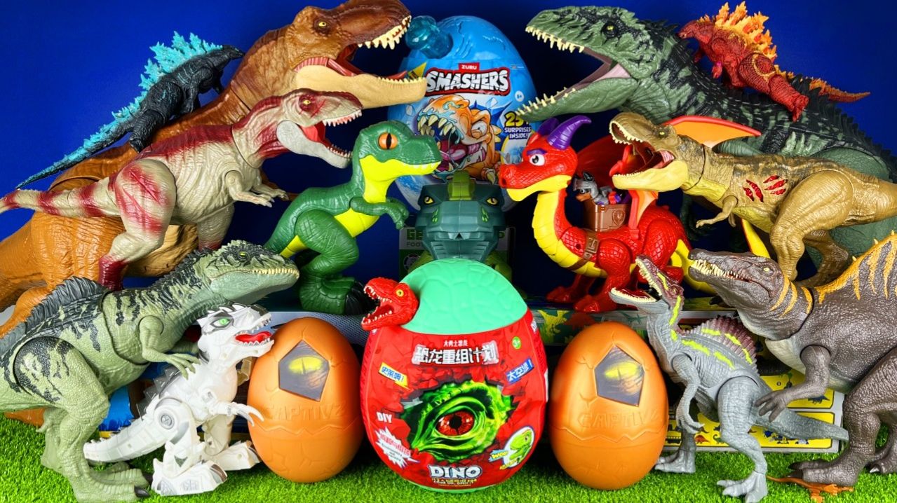 Разные ДИНО трицератопс ТИРЕКС РАСПАКОВКА динозавры ИГРУШКИ. Видео для детей игровые мультики