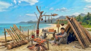 Выживание на необитаемом острове с собакой (1-я серия) / Без еды, без воды, только укрытие из мусора