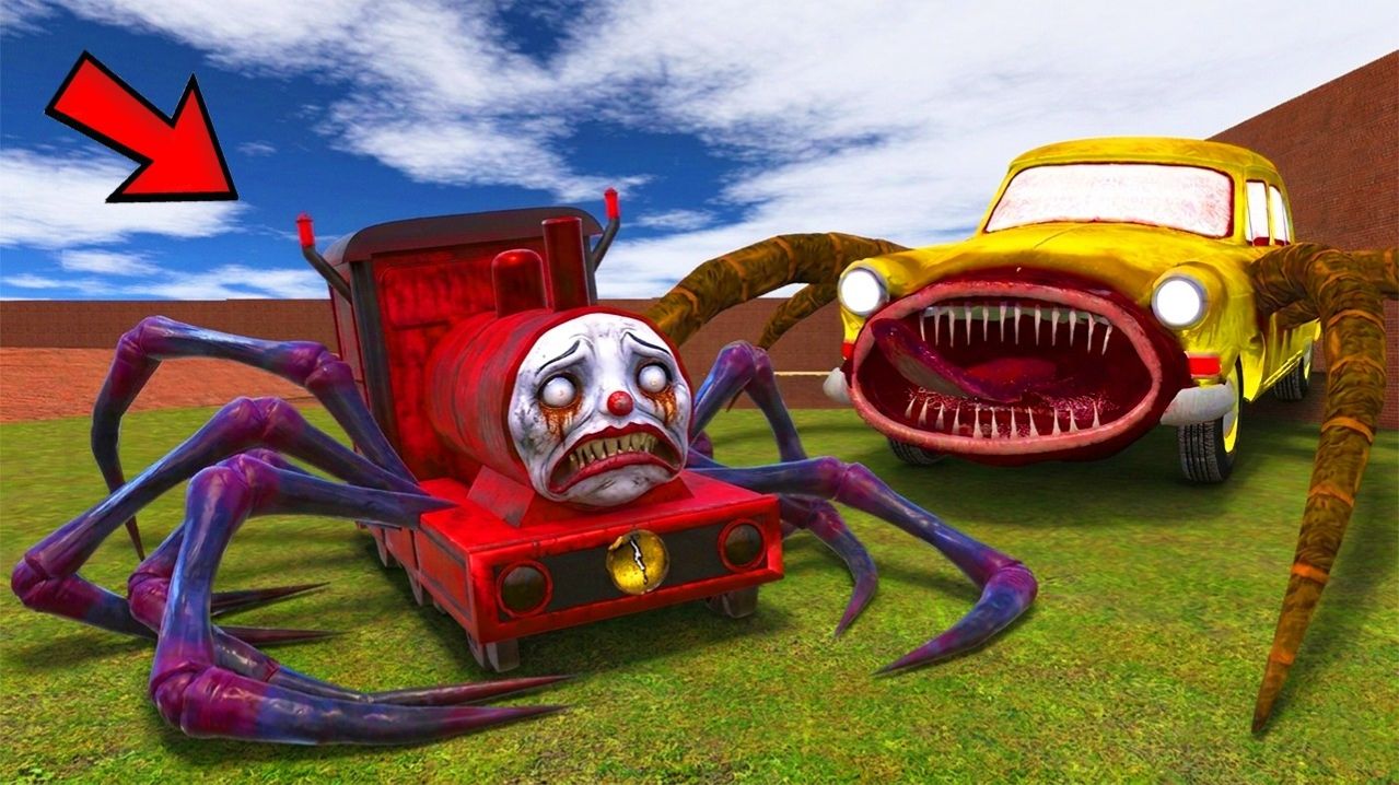 ПОЖИРАТЕЛЬ МАШИН ОХОТИТСЯ НА ЧУХ-ЧУХА ЧАРЛЬЗА В ЛАБИРИНТЕ Garry's Mod