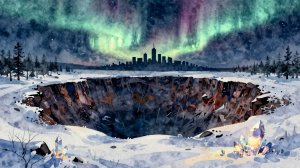 Свет во льдах (г. Мирный РС Якутия)