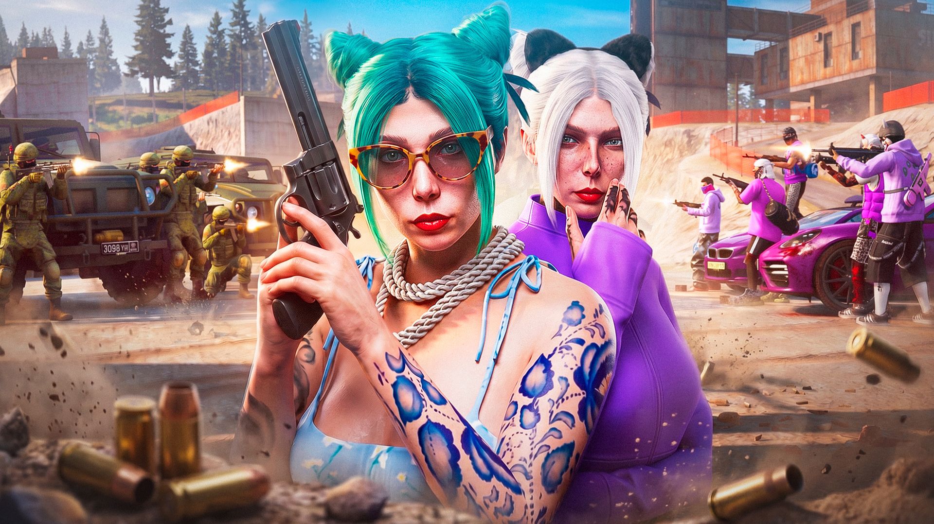 ДЕВУШКИ В ФСБ против КРАЙМА в ГТА 5 РП