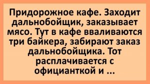 Анекдоты | В придорожное кафе заходит водила-дальнобойщик... | Юмор
