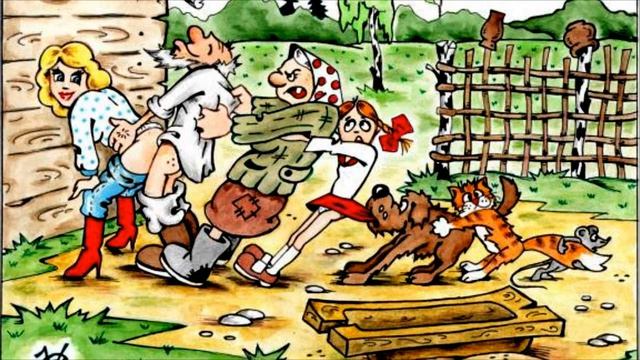 Юмор в картинках. Репка. Фото приколы. Карикатуры.