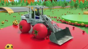 Машинки, полицейские машины и бульдозеры для детей изготавливаются из разноцветных воздушных шаров