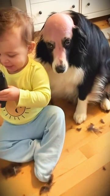 Прикол с ребенком и собакой.mp4