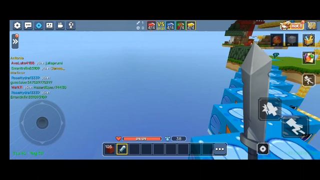 играю в Bed Wars у меня Юбилейный ролик