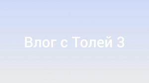 влог с Толей 3