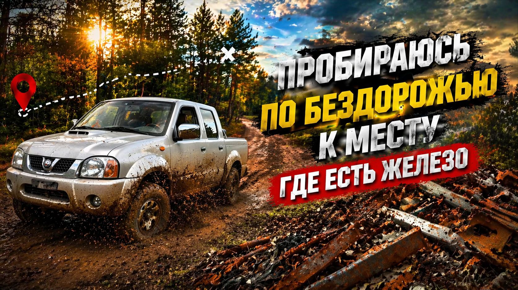 Тяжёлый путь к находкам. Пытаюсь проехать за металлом.