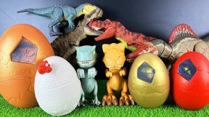 ИГРУШКИ яйца динозавры распаковка обзор. Видео для детей игровые мультики