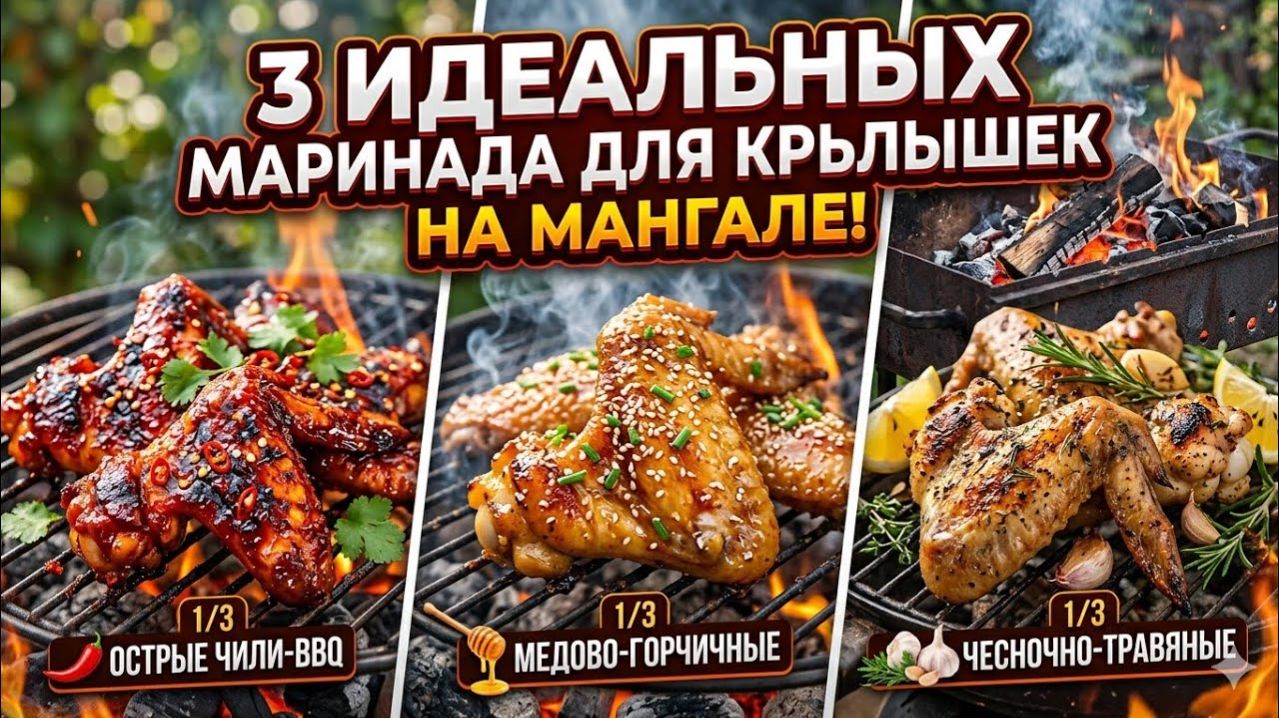 Выбросьте старые рецепты! 3 идеальных маринада для крылышек на мангале