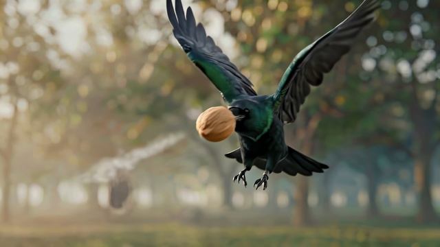 Забавный ролик про ворона